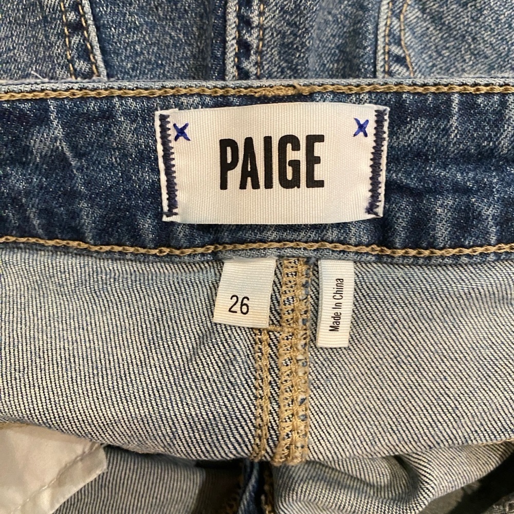 Paige Jacqueline High Waist Ankle Straight Jeans naveen Embellished size 26 - Picture 6 of 8